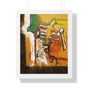 Figure Study by Brian Carter Framed Matte Print in Black Frame with Acrylic Cover