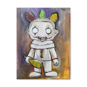 Twisted Clown Acrylic on Canvas Print by Brian Carter