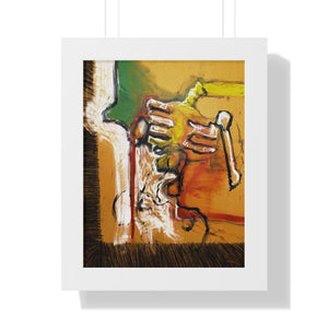Figure Study by Brian Carter Framed Matte Print in Black Frame with Acrylic Cover