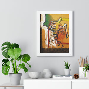 Figure Study by Brian Carter Framed Matte Print in Black Frame with Acrylic Cover