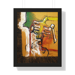 Figure Study by Brian Carter Framed Matte Print in Black Frame with Acrylic Cover