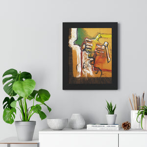 Figure Study by Brian Carter Framed Matte Print in Black Frame with Acrylic Cover