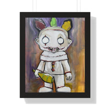 Load image into Gallery viewer, Twisted Clown by Brian Carter Framed Matte Print in Black Frame with Acrylic Cover