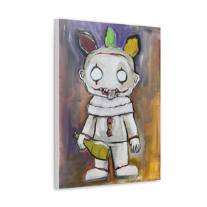 Twisted Clown Acrylic on Canvas Print by Brian Carter