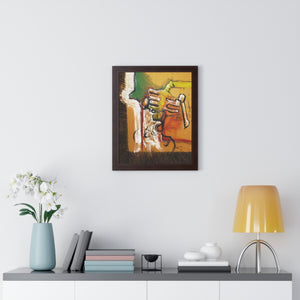 Figure Study by Brian Carter Framed Matte Print in Black Frame with Acrylic Cover