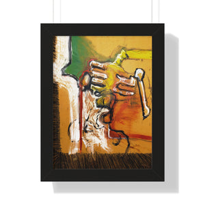 Figure Study by Brian Carter Framed Matte Print in Black Frame with Acrylic Cover